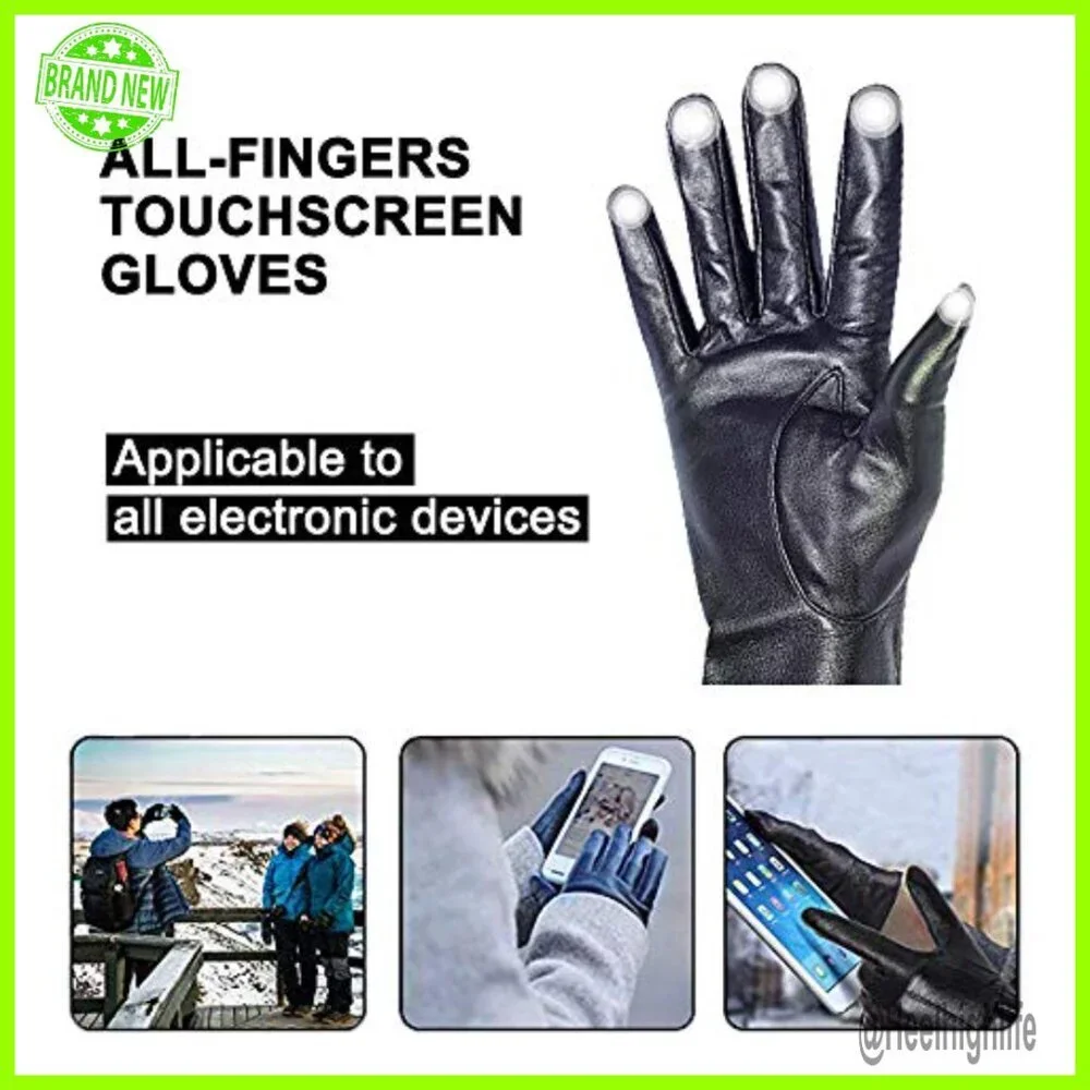 Long Leather Gloves Touchscreen Opera Evening Dress Driving Winter